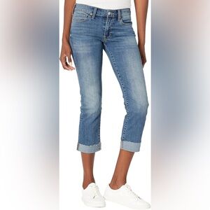 Lucky Brand Sweet Straight Jeans mid rise medium fade raw hem Size 10 / 30